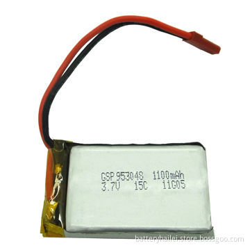 Lithium Polymer Battery with 3.7V Voltage and 1,100mAh Capacity for GSP